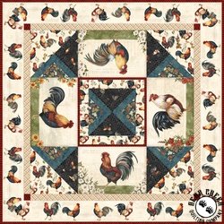 Garden Gate Roosters Free Quilt Pattern Garden Gate Roosters Free Quilt Pattern