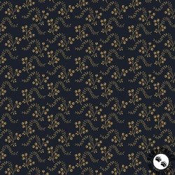 Marcus Fabrics Sturbridge Village Charm Tiny Berries Navy
