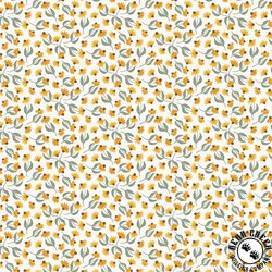 Windham Fabrics Harvest Gathering Daisy Field Cloud White