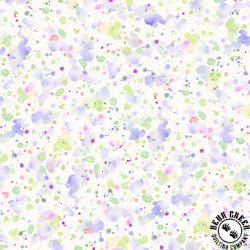 P&B Textiles Sally's Speckle 108 Inch Wide Backing Fabric Paint Splatter Purple/Green