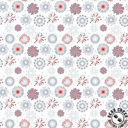 Riley Blake Designs Stars and Stripes Forever Fireworks White Riley Blake Designs Stars and Stripes Forever Fireworks White