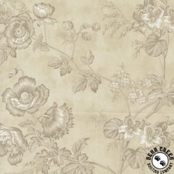 Moda Vintage Linen Sister's Floral Taupe