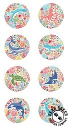 Andover Fabrics Deep Blue Sea Panel White Andover Fabrics Deep Blue Sea Panel White