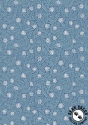 Lewis and Irene Fabrics A Winter's Moon Frosty Ice Mid Blue with Pearl Lewis and Irene Fabrics A Winter's Moon Frosty Ice Mid Blue with Pearl