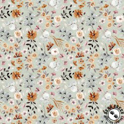 QT Fabrics Home Sweet Home Floral Light Sage QT Fabrics Home Sweet Home Floral Light Sage