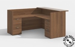 Reception Desk with Glass Transaction Top