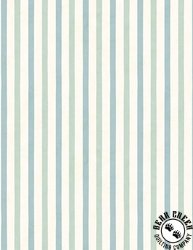 Wilmington Prints Blushing Meadow Stripe Cream/Green