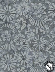 Wilmington Prints Granite Bay Batik Daisy Mix Medium Gray