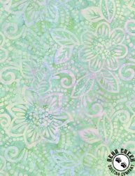 Wilmington Prints Polaris Batiks Dotted Blooms Teal