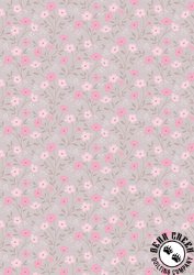 Lewis and Irene Fabrics Pressed Flowers Timeless Blossom Deep Taupe