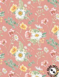 Wilmington Prints Daisy Days Large Floral Pink