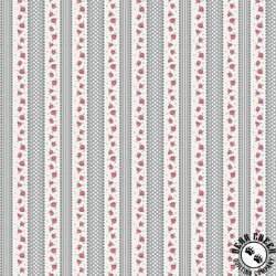 Clothworks Audrey Rose Stripe Light Gray Clothworks Audrey Rose Stripe Light Gray