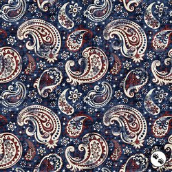 QT Fabrics American Tapestry Paisley Navy QT Fabrics American Tapestry Paisley Navy