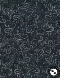 Wilmington Prints Starlight Batiks Paisley Light Black