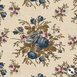 Marcus Fabrics Gentry's Mill Large Floral Blue