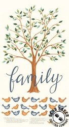 Moda Family Tree Panel Warm White Moda Family Tree Panel Warm White