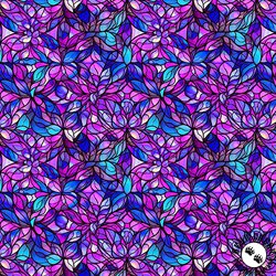 QT Fabrics Night Flight Stained Glass Magenta