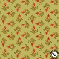 Andover Fabrics Autumn Woods Gathered Acorns Green Moss Andover Fabrics Autumn Woods Gathered Acorns Green Moss