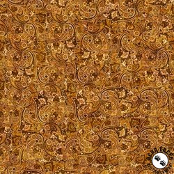 QT Fabrics Yippie Ki Yay! Bandana Paisley Paprika QT Fabrics Yippie Ki Yay! Bandana Paisley Paprika