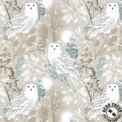 Blank Quilting Winter Whispers Owls Tan Blank Quilting Winter Whispers Owls Tan
