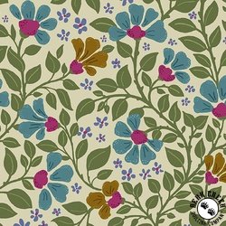 Andover Fabrics Lush Wild Garden Linen
