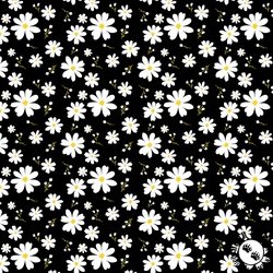 Benartex Delightful Daisies Daisy Love Black Benartex Delightful Daisies Daisy Love Black