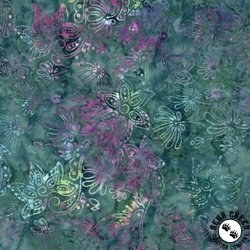 Timeless Treasures Tonga Batik Mayfair Leather Flowers Emboss