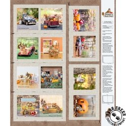 Clothworks The Secret Life of Squirrels III Storybook Panel Multi