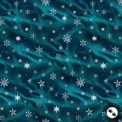 Blank Quilting Comfort and Joy Snowflakes Dark Aqua