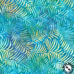 Riley Blake Designs Expressions Batiks Toes in the Sand Palms Aqua Calypso