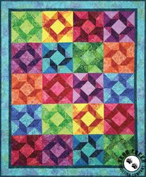 Java Batik Brights - Bright Batik Stars Free Quilt Pattern