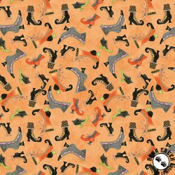 Riley Blake Designs Ghoul Friends Boots Toss Orange Riley Blake Designs Ghoul Friends Boots Toss Orange