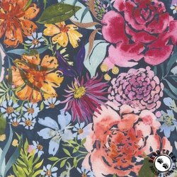 Moda Soulstice Midsummer Bloom Canvas Navy Moda Soulstice Midsummer Bloom Canvas Navy