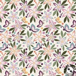 Riley Blake Designs Juju's Petals Main Cream Riley Blake Designs Juju's Petals Main Cream