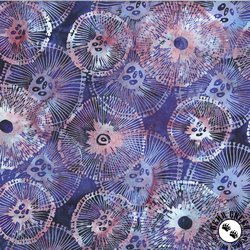 Hoffman Fabrics Jelly Fish Batiks Abstract Sea Texture Amethyst