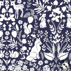 Michael Miller Fabrics Midnight Forest Monotone Forest Navy