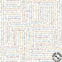 Windham Fabrics Petal and Purr You Had Me at Meow White