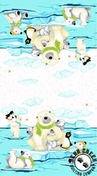 Susybee Burr the Polar Bear Double Border Aqua
