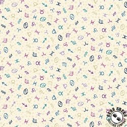 Andover Fabrics Luna Zodiac Cream Andover Fabrics Luna Zodiac Cream