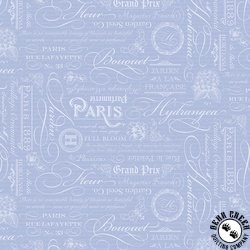 Riley Blake Designs Hydrangeas in the Garden Text Blue/Pearl Riley Blake Designs Hydrangeas in the Garden Text Blue/Pearl