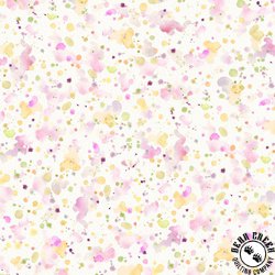 P&B Textiles Sally's Speckle 108 Inch Wide Backing Fabric Paint Splatter Pink/Yellow P&B Textiles Sally's Speckle 108 Inch Wide Backing Fabric Paint Splatter Pink/Yellow
