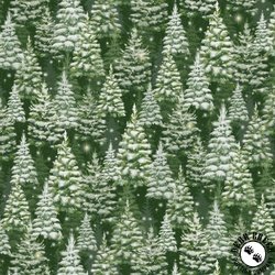P&B Textiles Believe Large Packed Trees Green P&B Textiles Believe Large Packed Trees Green