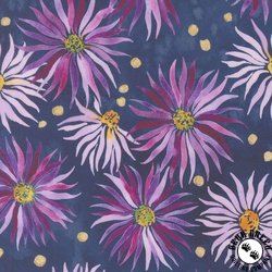 Moda Soulstice Wall Flower Navy