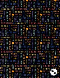 Wilmington Prints Fe-Line Frisky Words All Over Black Wilmington Prints Fe-Line Frisky Words All Over Black