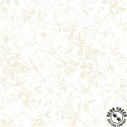 P&B Textiles Koi Pond Graphic Bamboo Leaves White/Ecru P&B Textiles Koi Pond Graphic Bamboo Leaves White/Ecru