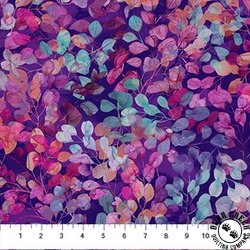 Northcott Dragonfly Dance Leaves Purple/Multi Northcott Dragonfly Dance Leaves Purple/Multi