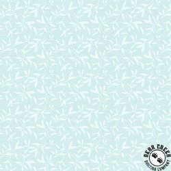 P&B Textiles Whimsy II Tossed Sprigs Light Teal