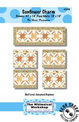 Sunflower Charm Runner and Place Mats Pattern