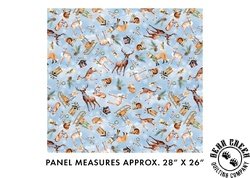 Benartex Woodland Wonderland Animals Light Blue Benartex Woodland Wonderland Animals Light Blue