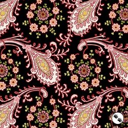 Henry Glass Candlelight and Romance 118 Inch Wide Backing Fabric Paisley Black Henry Glass Candlelight and Romance 118 Inch Wide Backing Fabric Paisley Black